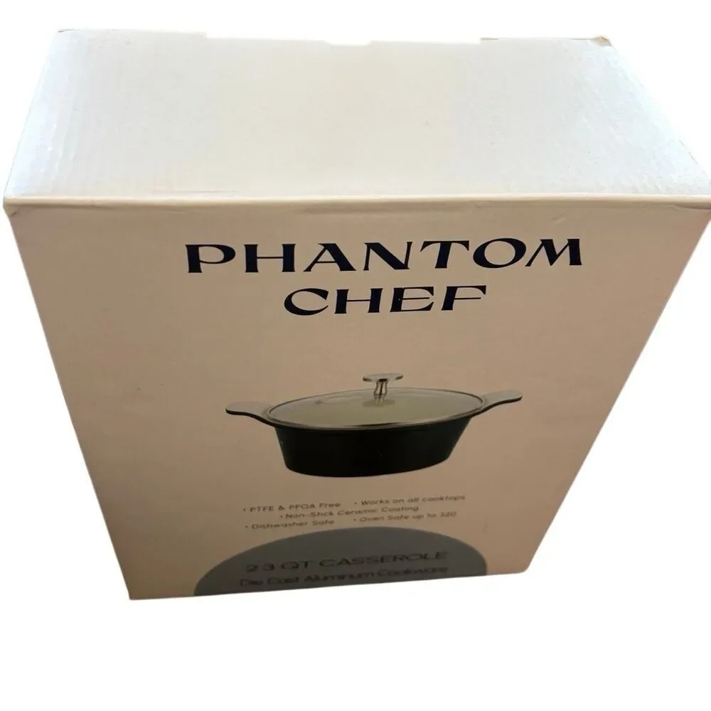 Phantom Chef 2.3 Qt Casserole Die Cast Aluminum Cookware *New*